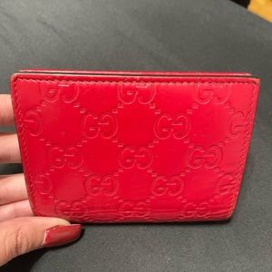 Gucci Wallet, Authentic Red Leather